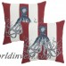 Longshore Tides Zona Octopus Print Outdoor Throw Pillow LNTS2052